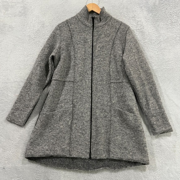 cut loose Jackets & Blazers - Cut Loose Jacket Women Medium Full Zip Wool USA Made Minimalist Preppy Career